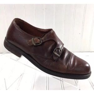 Brass Boot Double Monk Strap Size 7